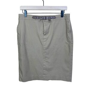 Lauren Ralph Lauren Women Size 8 Tan Short Skirt Costal Minimalist Preppy Pocket